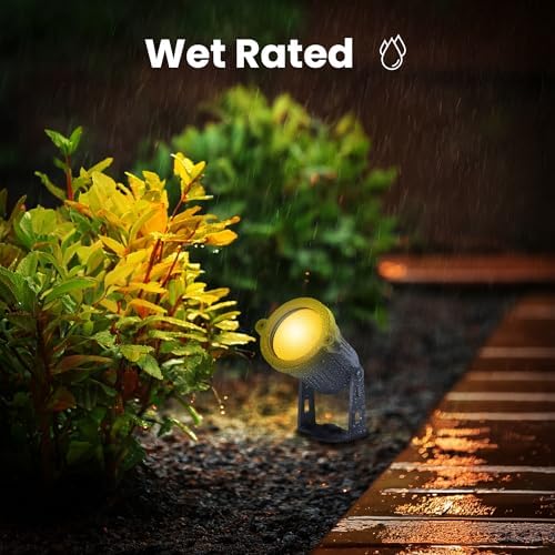 Feit Electric Smart Color Changing & Tunable White Outdoor Spotlights, 250 Lumens, Music Sync, Voice Control Compatible with Alexa & Google Home, Linkable, App Controlled, SPOT/RGBW/AG/2, 2-Pack - Image 4