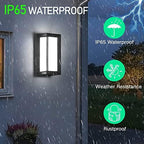 Sytmhoe Porch Lights Outdoor Wall Sconce, 24W 2400LM 5000K Modern LED Porch & Patio Lights, Aluminum Exterior Light Fixture Matt Black IP65 Waterproof for Hallway House Backyard Garage Lighting. - Image 4