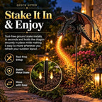 Solar Dragon Garden Stake Lights, Fire Breathing Dragon Decor for Backyards，#1PC - Image 4