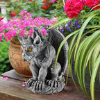 Large Winged Gargoyle Statue with Solar Lights Outdoor Gargoyle Statue Garden Guardian Sculpture Figurine Gothic Decor Gargoyle Monster Dragon Creep Scary Sculpture Patio Yard Lawn - Image 5