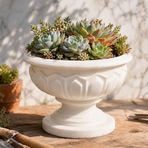 Milisten Concrete Planter Mold, 9.65×10.2 in Reusable Cement Flower Pot, DIY Garden Decor for Planters, Birdbaths and Statues, Durable Plastic Molds for Beginners and Professionals - Image 6