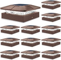 Peasur 12 Packs 4x4 Brown Solar Post Cap Lights with 3 Lighting Modes by Peasur