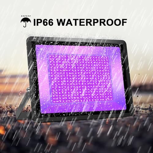 Black Lights 500W LED Black Flood Light with Plug(6ft Cable) for Body Paint, Fluorescent Poster, Neon Glow in The Dark Night - Image 4