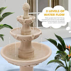 48"H Outdoor Italian Solar Water Fountain, Garden Resin Fountain - Image 6
