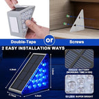 AUDLES 8 Pack Solar Stair Lights, Outdoor Step Lights with Waterproof IP67, Blue Color LED Solar Light for Outside Light Decor for Stair, Deck, Front Step, Front Porch, Patio and Backyard - Image 4