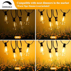 Brightever 25FT Outdoor String Lights 13 Bulbs, 2200K Amber Lights - Image 5