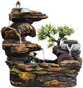 HIHELO Desktop Fountain Tabletop Fountain Resin Rockery Water Desktop Fountain Living Room Decorative Waterscape Ornament Water Fountain Outdoor (Color : Without Nebulizer) by Unknown