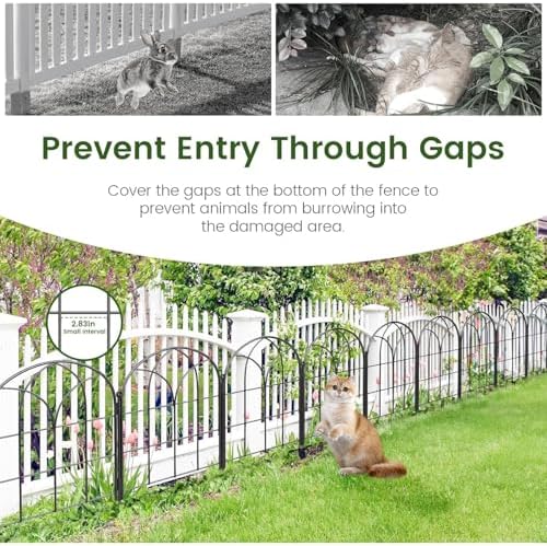 Decorative Garden Fence, 21 ft Metal Border, No Dig Flower Bed Edging 20 PC - Image 6