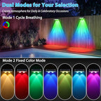 Brightever Solar Fence Lights Black 12-Pack, Color Changing & 7 Fixed Color - Image 4