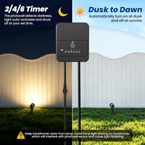 Low Voltage Landscape Lights Kit, Plug & Play 3W Warm White, 4-Pack - Image 3