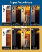 DEWENWILS Motion Sensor Outdoor Wall Lights 2-Pack Dusk to Dawn Black - Image 2