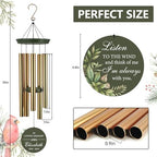 Personalized Memorial Wind Chimes for Loss of Loved One, Listen to the Wind - Image 3