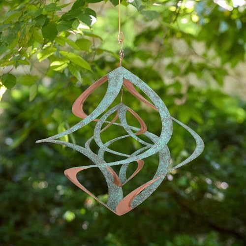 Red Carpet Studios The Original Cosmix Deluxe Helix Wind Spinner, Medium 14-Inch, Double Patina & Copper - Image 5