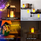 LED Flame Light, Flame lamp Candles Fire Lanterns Outdoor Hanging Lamps,USB Rechargeable Waterproof Dimmable 4 Modes Lantern,Outdoor Flickering Light Bulb with Gravity Sensing Effect&Magnetic Base - Image 7