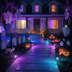 Linkind Halloween Solar Spotlights Outdoor Waterproof Multicolor 6 Pack - Image 2