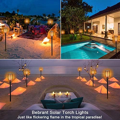Aityvert Flickering Flame Solar Torch Lights Outdoor, 43" Tall, 2 Pack - Image 5