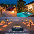 Aityvert Flickering Flame Solar Torch Lights Outdoor, 43" Tall, 2 Pack - Image 5