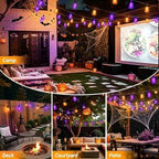 4 Pack Orange Purple Halloween Outdoor String Lights,26FT ST38 LED Patio Lights with 12+1 Shatterproof Edison Bulbs,UL Waterproof Connectable Hanging Lights for Backyard Porch Christmas Party Decor - Image 4