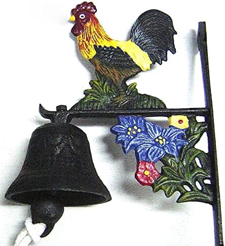 Iron Door Metal Bracket Rustic Hanging Dinner Bell Chime Loud Sound Decoration Suitable for Home Garden - Image 6