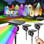 Solar Spot Lights Outdoor Waterproof IP68,RGB Spotlights with Remote,4-Pack by Unknown