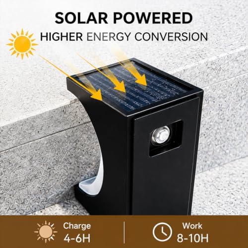 Solar Step Lights, IP65 Waterproof Auto On Off, Monocrystalline Solar Panel No Drill Install 8H Long Lasting, Crescent Shape Outdoor Lights for Stairs Patio Yard Porch Deck (6, Pure White) - Image 4