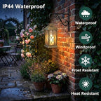 Yowin 2 Pack 9" Solar Lanterns Outdoor Waterproof with Flickering Candle - Image 6