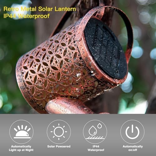 Outdoor Solar Lanterns Watering Can Patio Light - Image 5