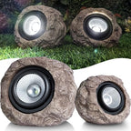 Candieslife Solar Rock Lights Outdoor Garden Waterproof - Super Bright LED Solar Spotlights, Solar Powered Landscape Path Decorative Garden Stone Lights for Pathway, Walkway, Yard, Patio (2 Pack) by Candieslife