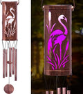 FSVGYY Solar Flamingo Wind Chime 30 Inch Metal Outdoor Hanging Light by FSVGYY