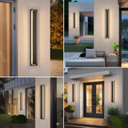 39.3'' 1 Pack Modern Outdoor Light Fixture, Long Exterior LED Lights Black - Image 7