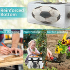 Football Ball Garden Tool Bag, Garden Tote Storage Bag with 10 Pockets, Indoor and Outdoor Soccer Gardening Tool Organizer for Women Men - Image 7