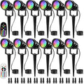 SUNVIE RGB Low Voltage Landscape Lights Color Changing 12Pcs with Connector by SUNVIE