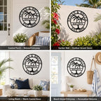 Custom Metal Sign with Palm Tree, Personalized Metal Sign, Outdoor Palm Tree Signs, Custom Coconut Tree Wall Art - Image 6