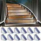 NIORSUN Solar Step Lights,12 Pack Cool White Solar Stair Lights Outdoor Waterproof IP67 Auto On Off,Solar Lights for Steps,Stair,Patio,Yard,Porch,Front Door,Sidewalk,Deck Decor by NIORSUN