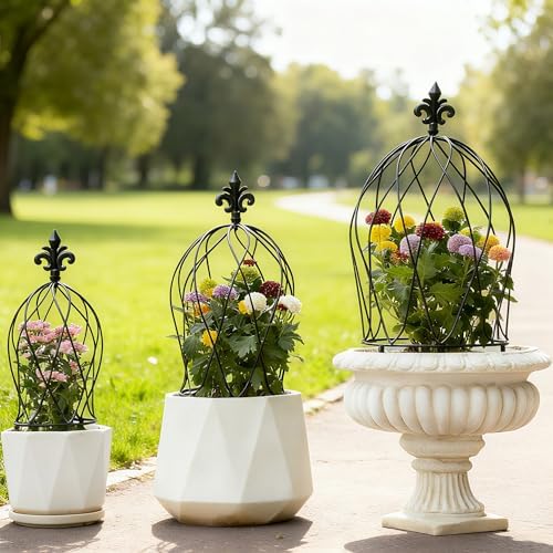 3PCS Metal Trellis Set for Climbing Plants - Indoor & Outdoor Decor by Goooxim