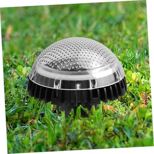 Homoyoyo 4pcs LED Solar Garden Ground Lights Outdoor Disc Solar-Powered Lawn Lamps Warm White Landscape Lighting for Patio Walkway Yard Decor - Image 3
