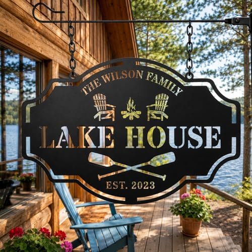 Custom Lake House Welcome Sign,Personalized Metal Lake House Signs,Lake House Decor,Personalized Metal Sign,Custom Outdoor Decor - Image 2