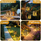 2 Pack Bronze Solar Lights Outdoor Waterproof Decorative - Gifts for Women Mom Grandma, Hummingbird Garden Decor for Yard, Patio,Backyard, Porch , Garden (Hummingbird) - Image 6