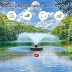 Pond Fountain Aerator,Pond Aerator,with Dynamic LED RGB Lighting Adjustable Modes, Digital Timer | 1 HP 15,000 GPH, 750W 110V, 100FT Cord - for Large Ponds, Lakes & Outdoor Water Features - Image 2