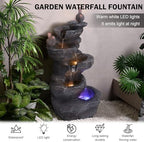 Resin Stone Imitation Waterfall with LED Lights Desktop Waterfall Fountain Tabletop Fountain Relax Decor for Home Office - Image 4