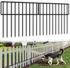 19.83ft(L) X 13inch(H) No Dig Fence, 14 Panels Animal Barrier Fences Rustproof Metal Bottom Fencing Border, Rabbits Dog Digging Blockers Ground Stakes Defense for Outdoor Landscape Patio by KYATE