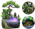 Rockery Stream Tabletop Fountain, Zen Meditation Indoor Waterfall Feature with Automatic Pump and Switch, Desktop Fountain for Home Office Bedroom Decoration (A) - Image 2