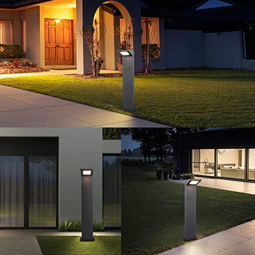 27.5" Modern LED Outdoor Path Lights - IP54 Waterproof Garden Bollard Lighting for Driveway, Lawn & Courtyard Decoration - 3000K Warm White Illumination - Image 5