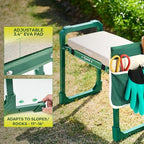 Saker Garden Kneeler and Seat Foldable Gardening Stool with Extendable Legs - Image 4