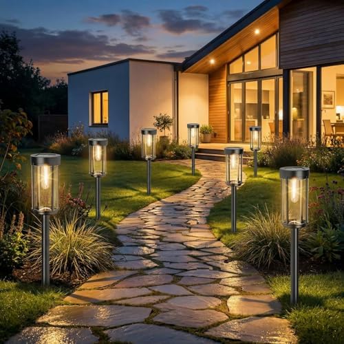 Sparkblaze Solar Pathway Lights Outdoor, 12 Pack, Warm White - Image 7