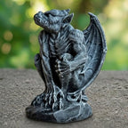 OLOMA Gothic Gargoyle Garden Statue Concrete Demon Fantasy Sculpture Mythical Monster Guardian Figurine Cement Grotesque Ornament Medieval Beast Yard Art Handcrafted Outdoor Patio Yard Porch Accent - Image 7
