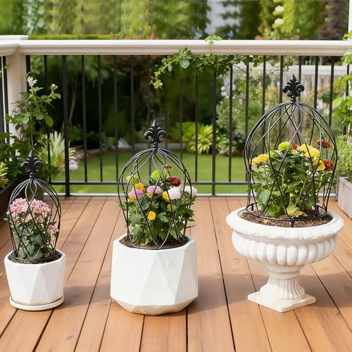 3PCS Metal Trellis Set for Climbing Plants - Indoor & Outdoor Decor - Image 3