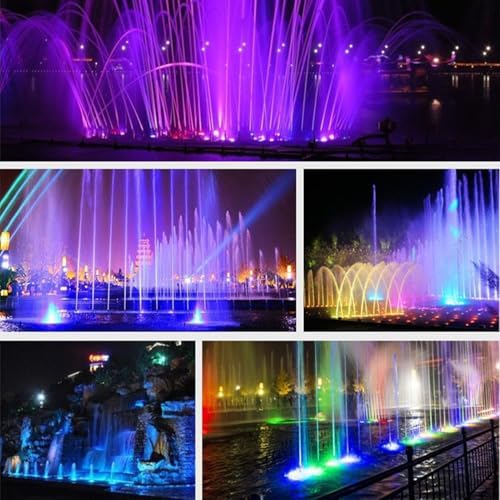 Submersible LED Pool Lights - LED Ring Fountain Light, With Remote Control IP68 Waterproof Underwater Light, 12V/24V Stainless Steel LED Color Changing Spotlight, Middle Hole Pond Lighting(18W(ac12v)) - Image 7
