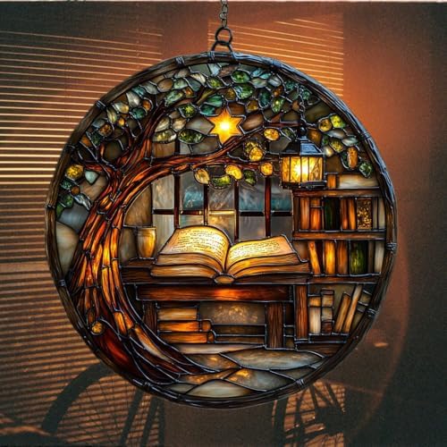Cozy Forest Library Acrylic Suncatcher - Image 7