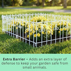 ShopLaLa Garden Fence (25 Panels) 12.5in(L) x 16.5in(H) Rustproof White Metal Wire Fences Animal Barrier Fencing, Decorative Butterfly Flower Edging for Landscape Border Panel Yard Patio Outdoor Decor - Image 6